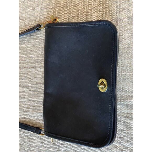 COACH Vintage Luxury Black Small Pocket Purse Shoulder Handbag - Picture 5 of 16